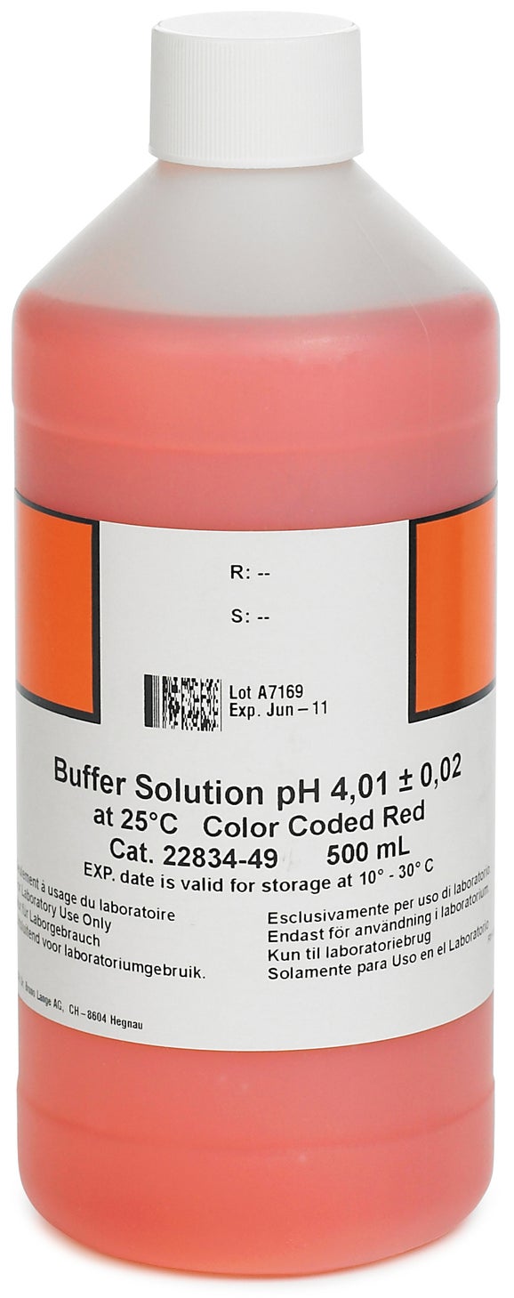 pH-bufferoplossing, pH 4,01, 500 mL