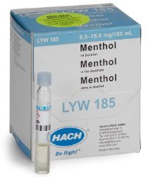 Menthol in destillaat kuvettentest; 0,5-15 mg menthol/100 mL