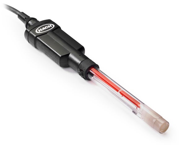 Intellical PHC729 Laboratorium hervulbare, glazen Red Rod pH-elektrode voor oppervlaktemetingen, kabel van 1 m