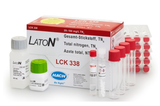 Test en cuve LCK138 Hach pour azote (total), LR (1 - 16 mg/L N), 25 tests