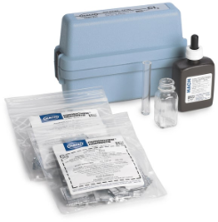 Chlorine (total) test kit, model CN-21P, 10 - 200 mg/L, 100 tests