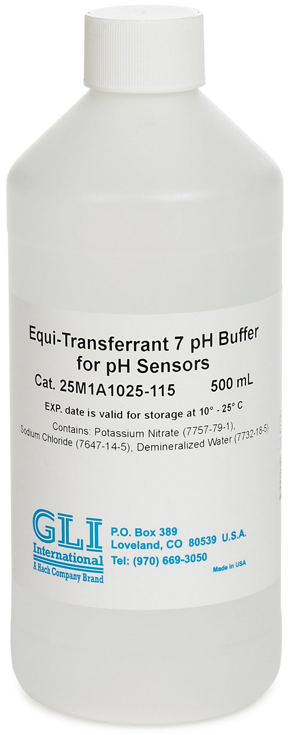 Standaardceloplossing, geconcentreerde bufferoplossing met pH 7,0 (equi-transferrant), 500 mL