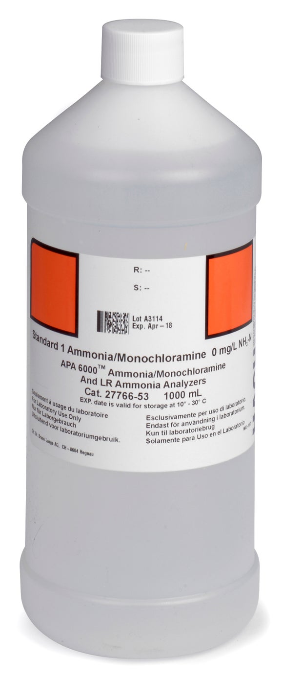 Standard 1, 0 mg/L NH3, 1 L
